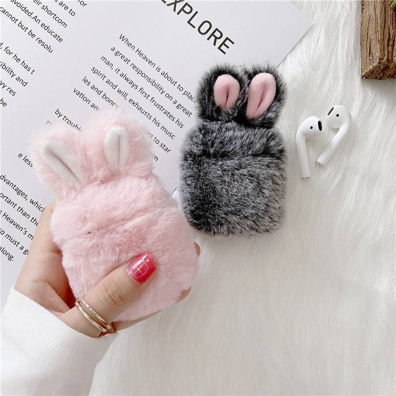 Plush Rabbit Apple AirPods Case