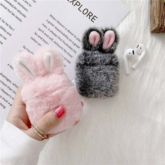 Plush Rabbit Apple AirPods Case