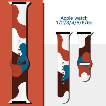 Printed Silicone Apple Watch Strap