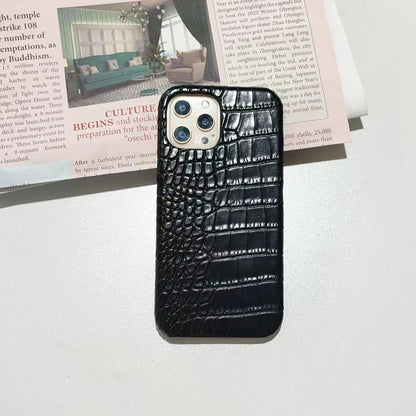 Crocodile Skin Versatile Half Pack Hard Apple iPhone Case