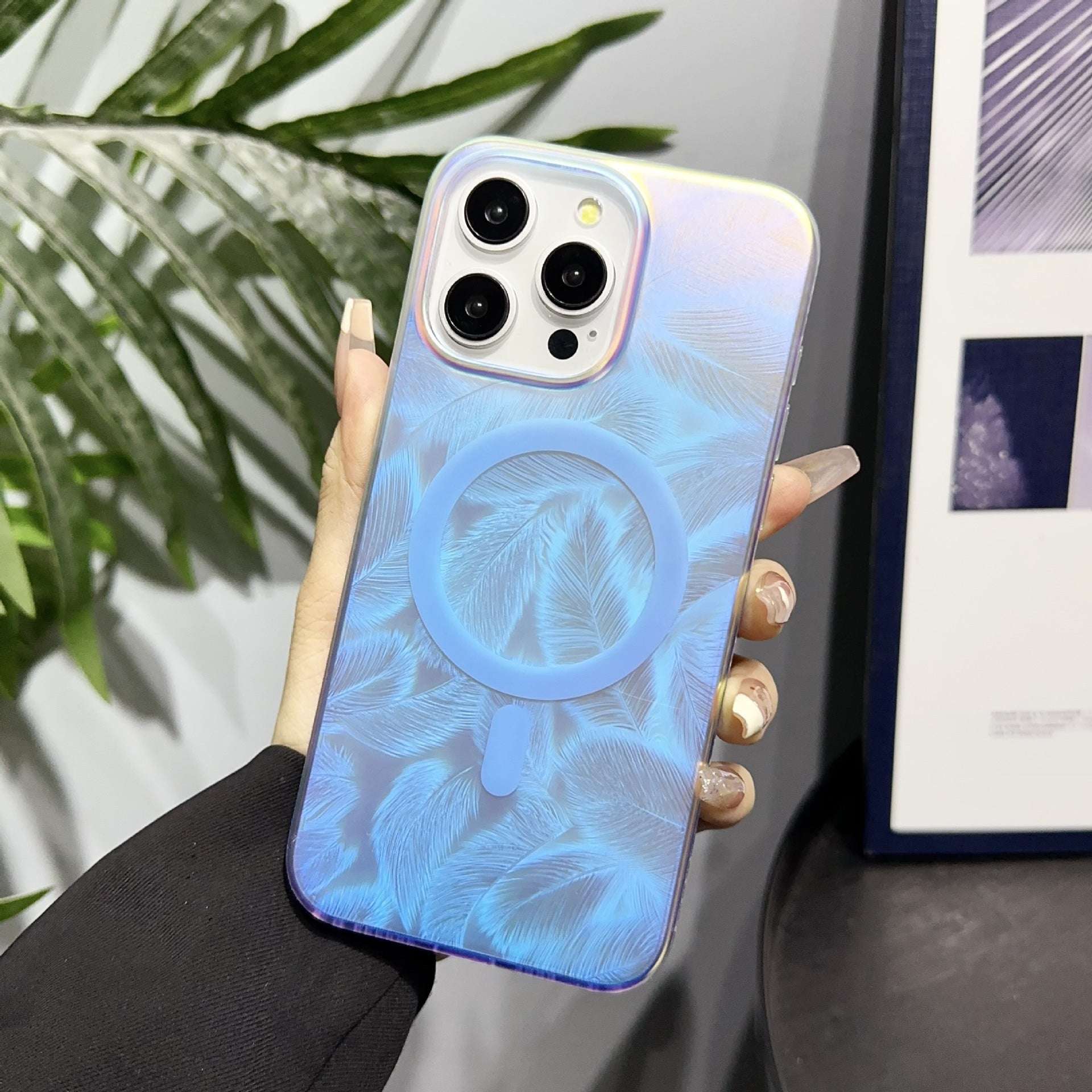 Laser Gradient Frosted Magnetic Apple iPhone Case