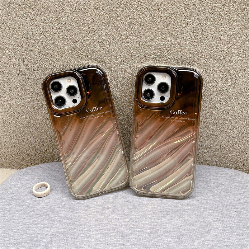 Double Inside Twill Water Ripple Pattern Apple iPhone Case