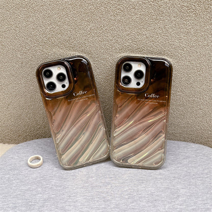 Double Inside Twill Water Ripple Pattern Apple iPhone Case