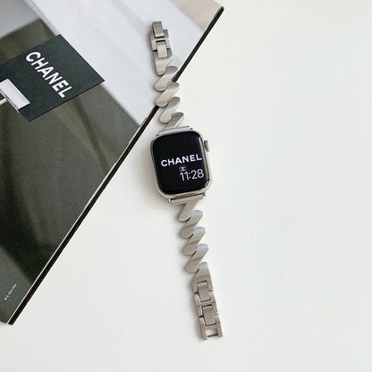 Metal Wave Style Apple Watch Strap
