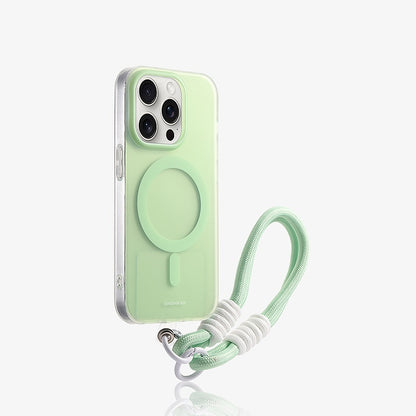 Frosted Magnetic Drop-resistant Apple iPhone Case With Lanyard
