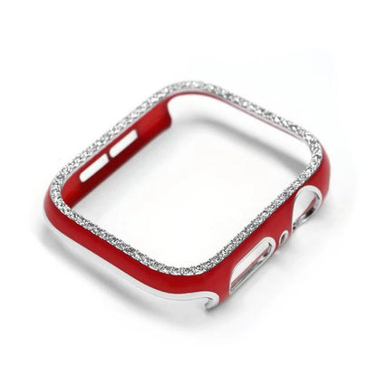 Two-colour Single-row Diamond Apple Watch Case