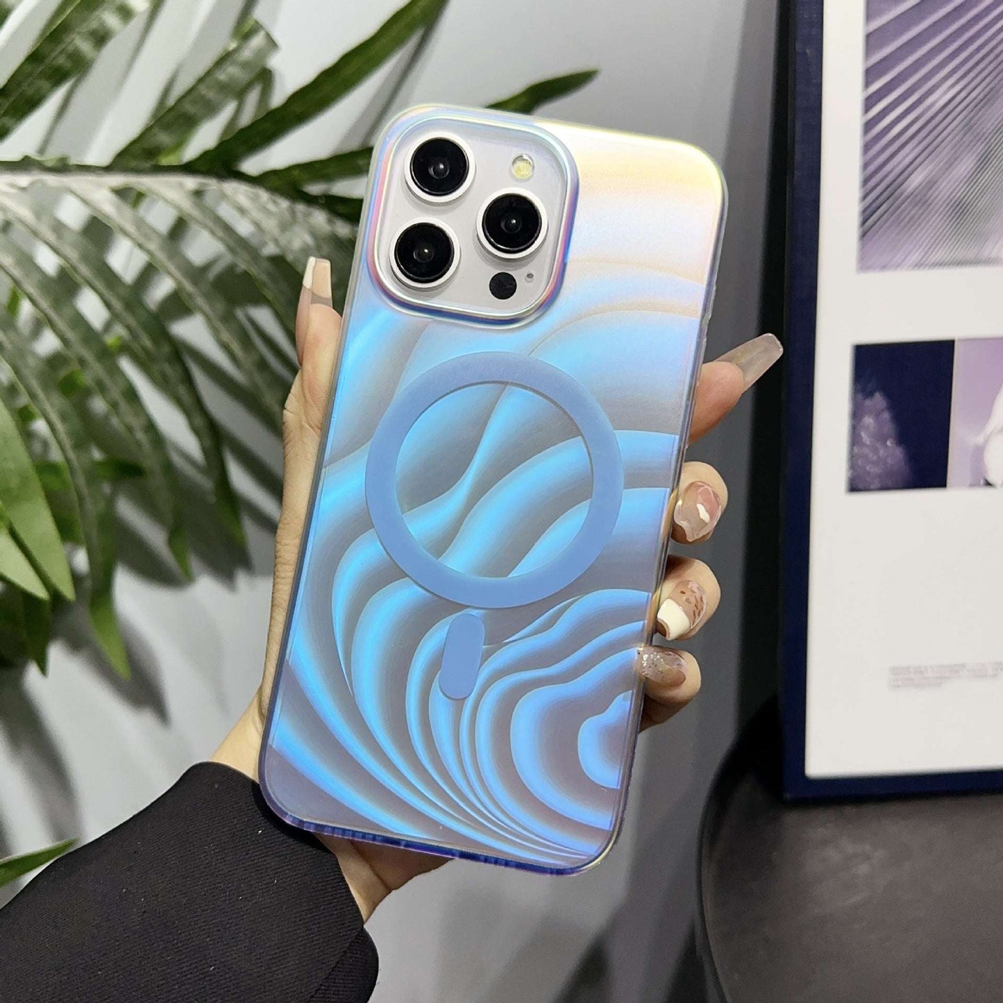 Laser Gradient Frosted Magnetic Apple iPhone Case