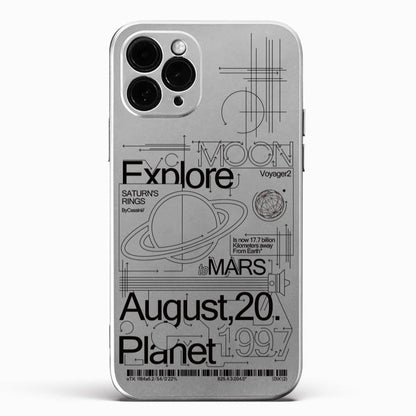 CASYFiE Wandering Electroplated Silver Earth Apple iPhone Case