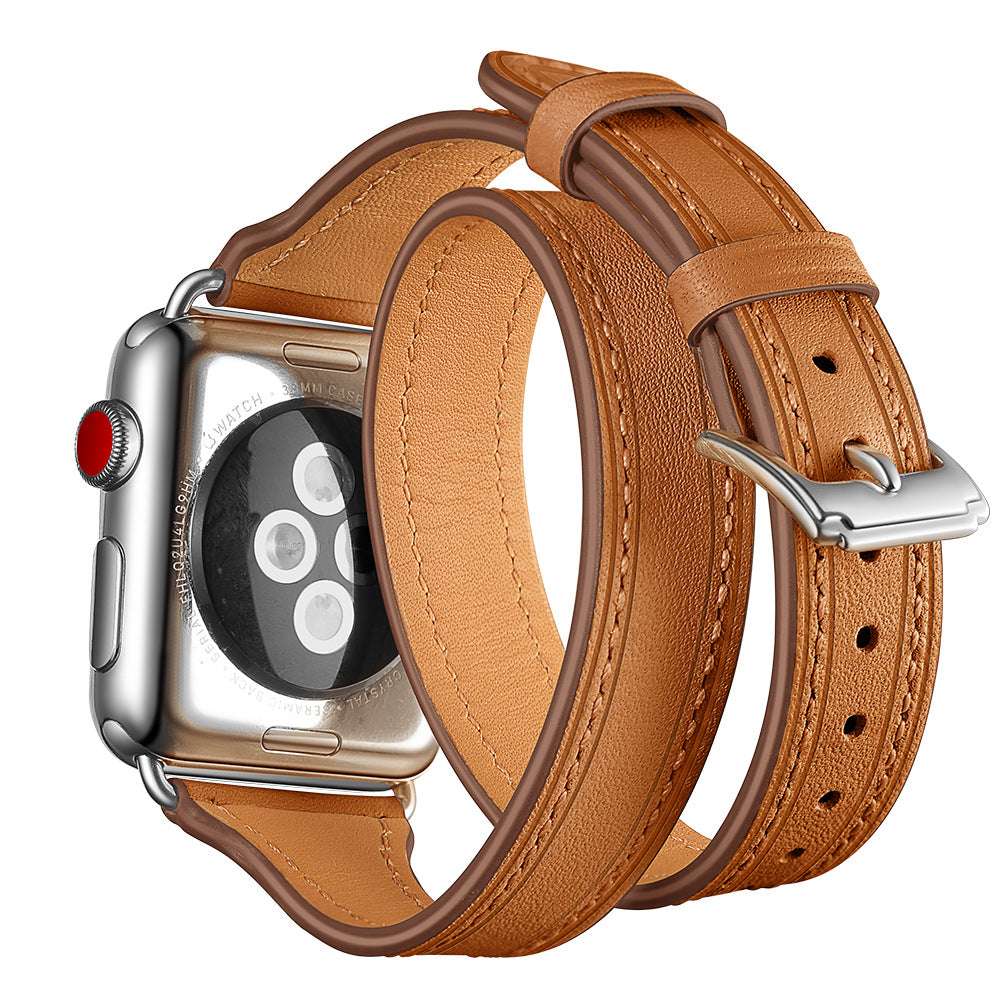 CASYFiE Double loop leather Apple Watch Strap