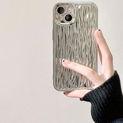 Water Ripple Pattern Glossy Silicone Apple iPhone Case