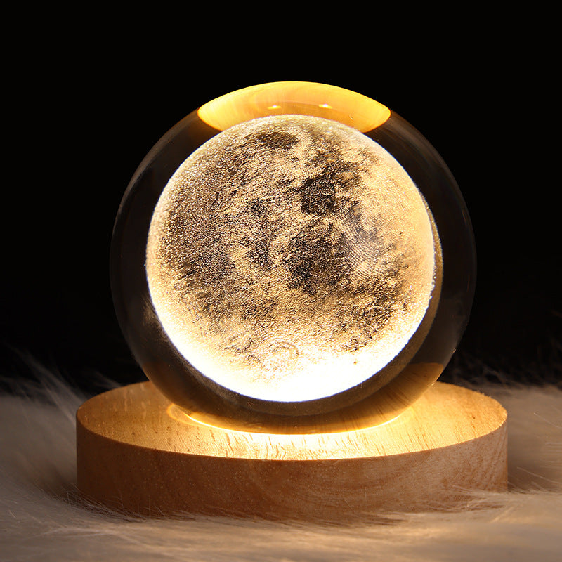 LED Night Light Galaxy Crystal Table Lamp