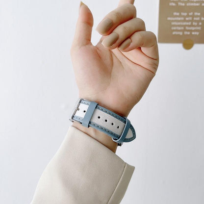 Leather & Knitted Nylon Apple Watch Strap