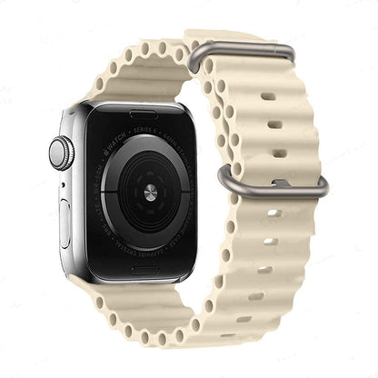 Ocean Ripple Silicone Apple Watch Strap