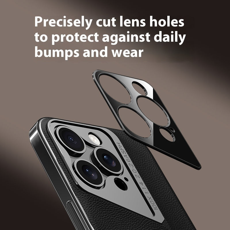 Fashion Electroplated Premium Leather Luxury Apple iPhone Case