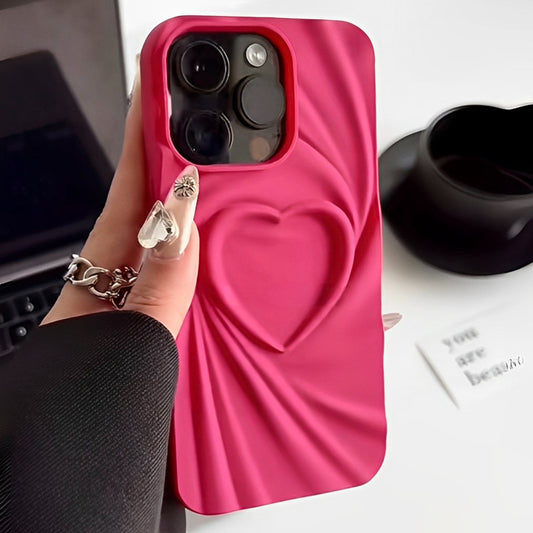 Ruffled Pattern Love Apple iPhone Case