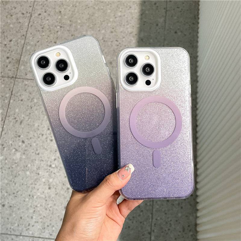 Glitter Gradient Drop-resistant Transparent Apple iPhone Case