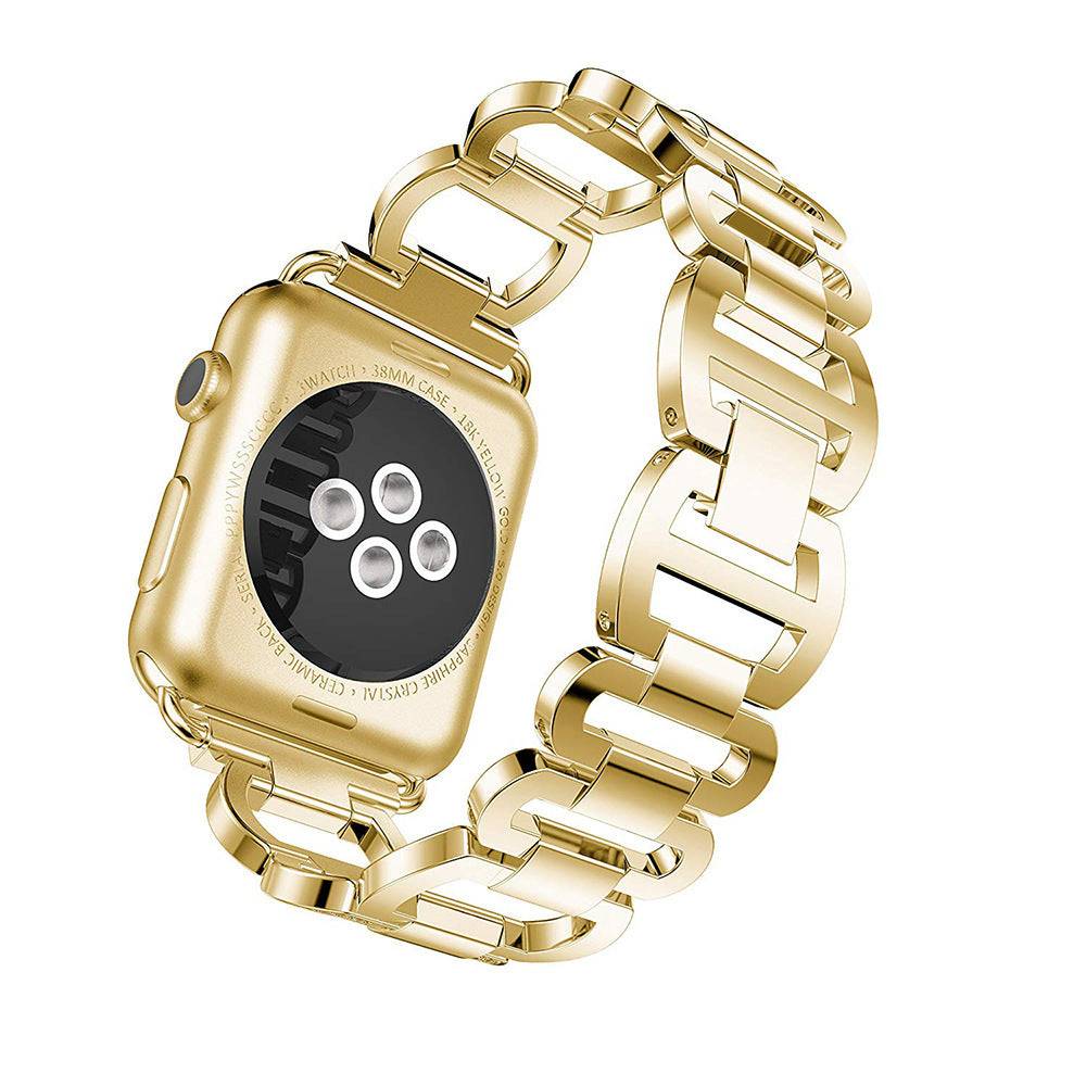 Stainless Steel With Diamond Apple Watch Strap