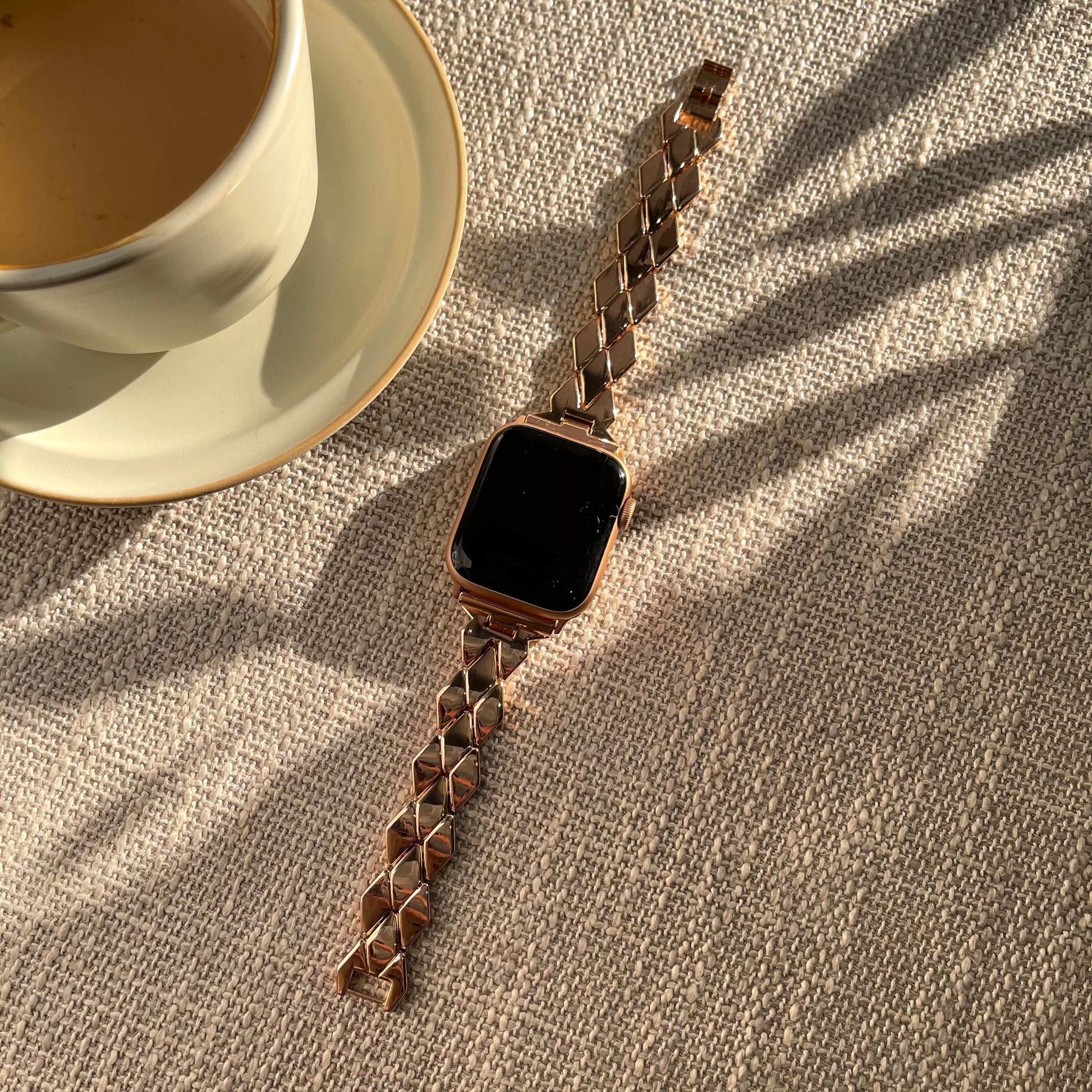 Exquisite Rhombic Metal Apple Watch Strap For  Her