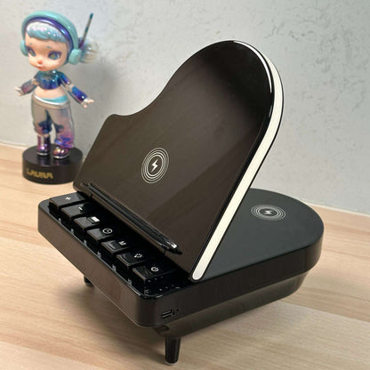Piano Wireless Charger With Mobile Phone Holder