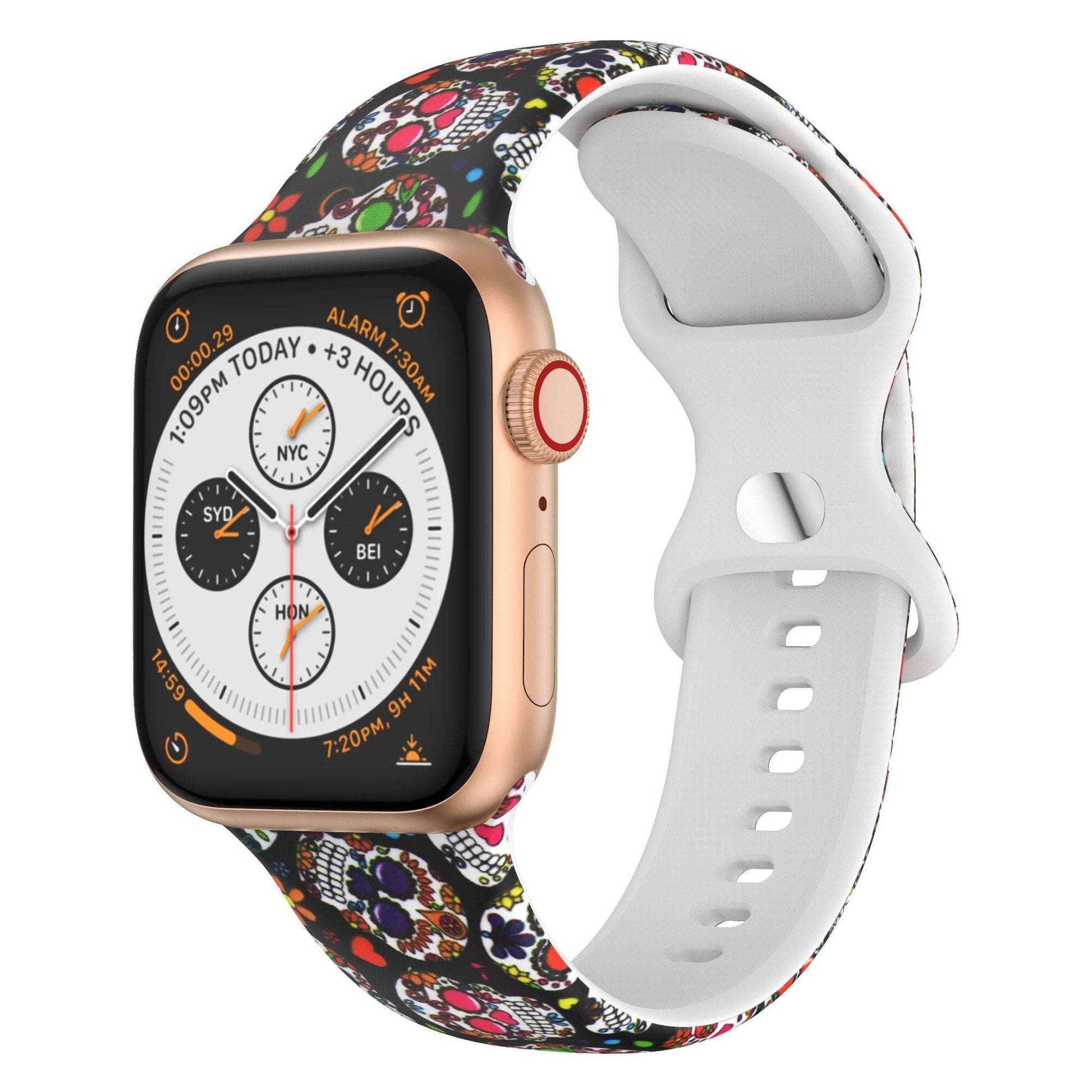 Printed Silicone Apple Watch Strap