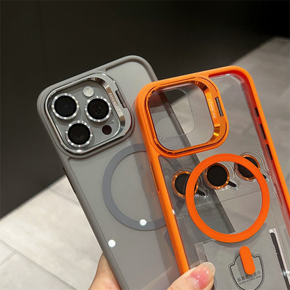 Lens Invisible Bracket and Magnetic Suction Apple iPhone Case