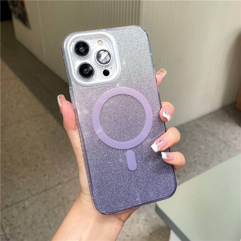 Glitter Gradient Drop-resistant Transparent Apple iPhone Case