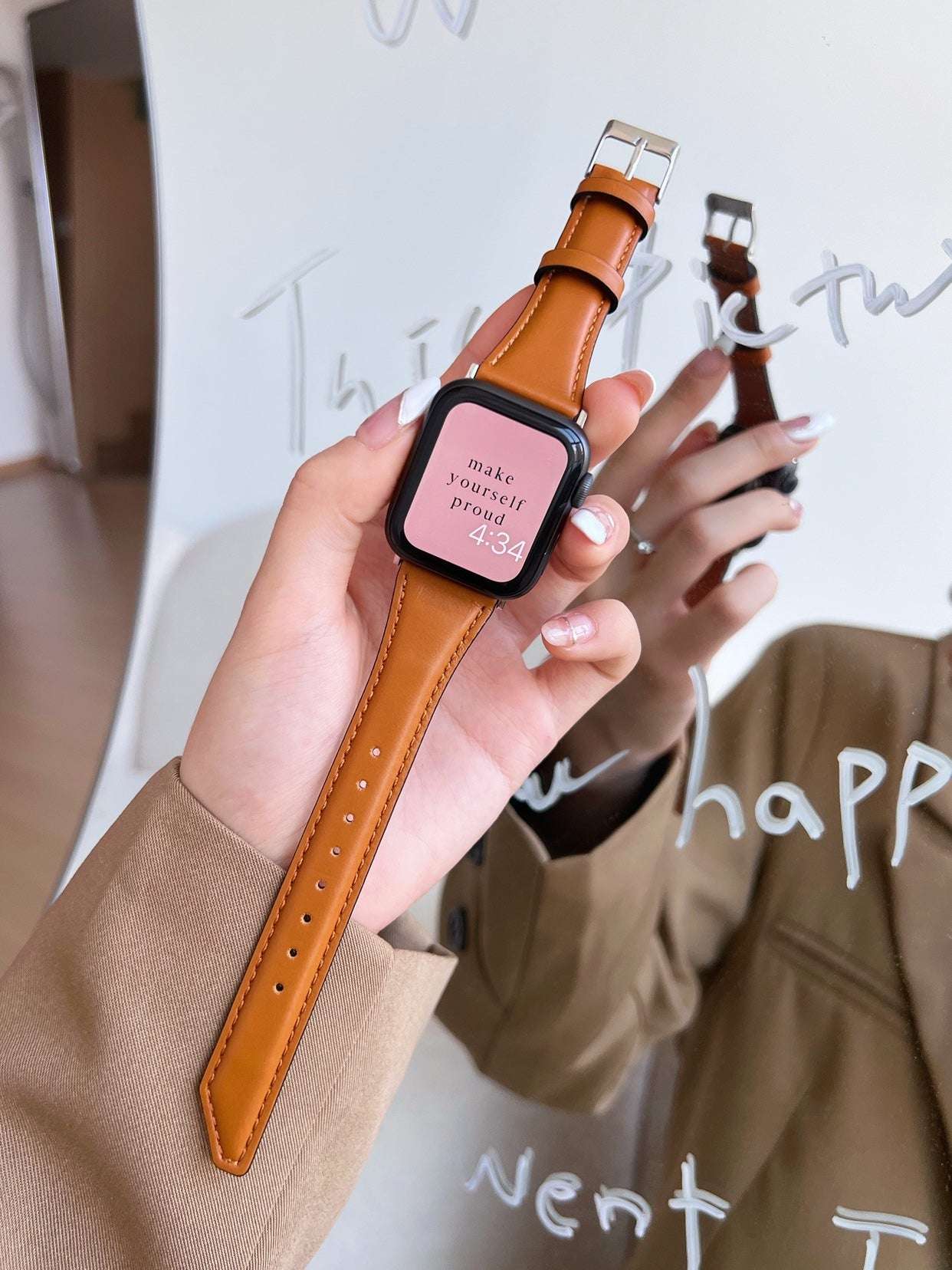 CASYFiE Vintage Leather Apple Watch Strap