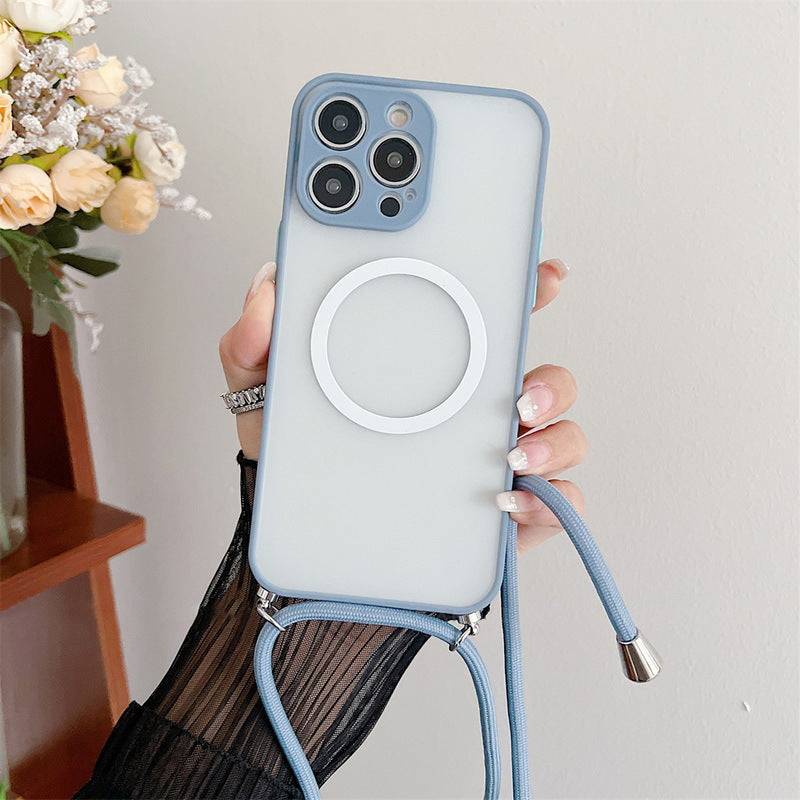 Magnetic Lanyard Transparent Crossbody Drop-resistant  Apple iPhone Case