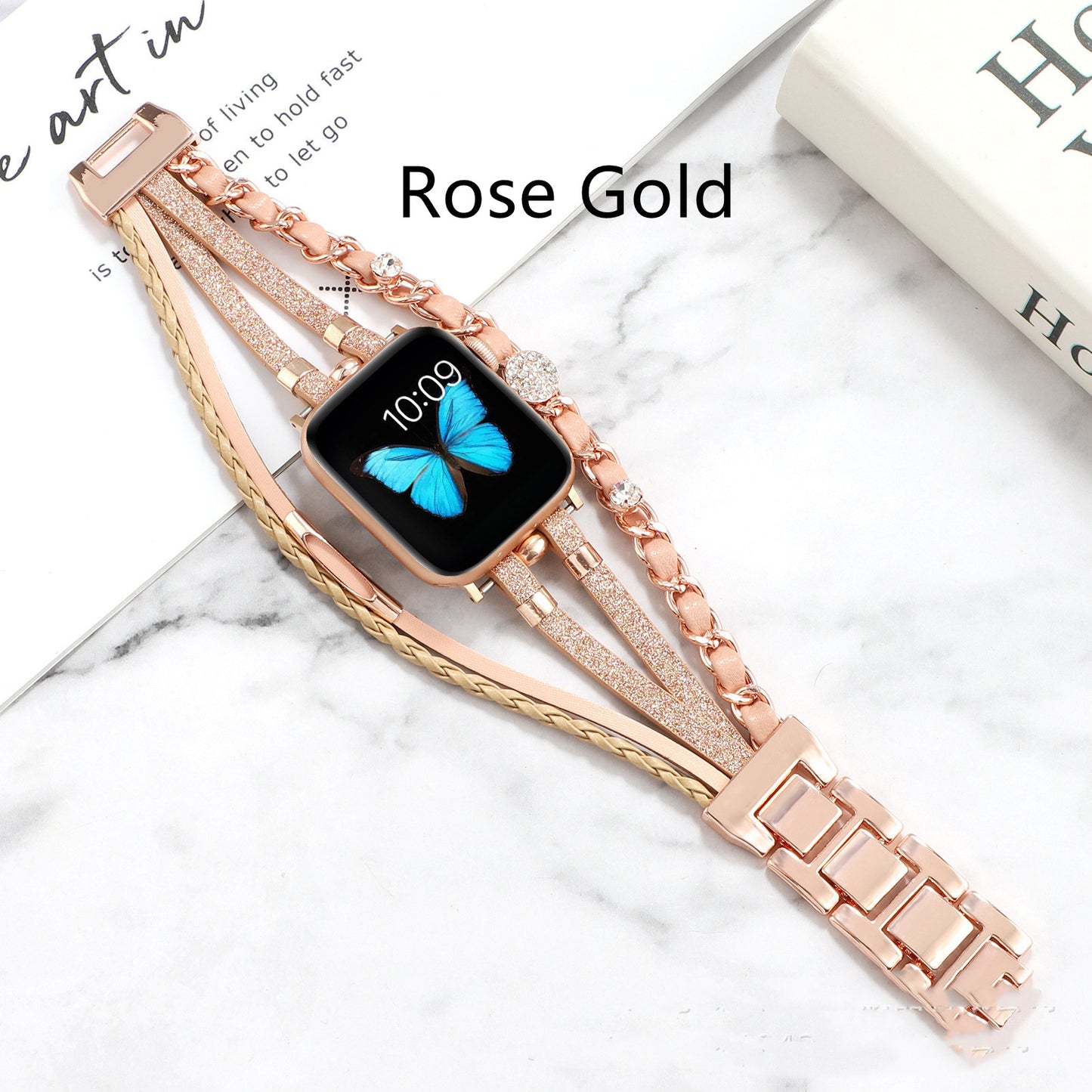CASYFiE Leather Woven Apple Watch Strap