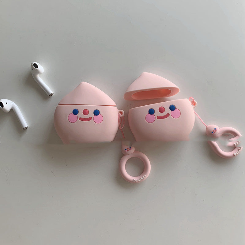Cute Peach Apple AirPods Case