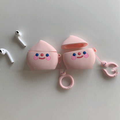 Cute Peach Apple AirPods Case