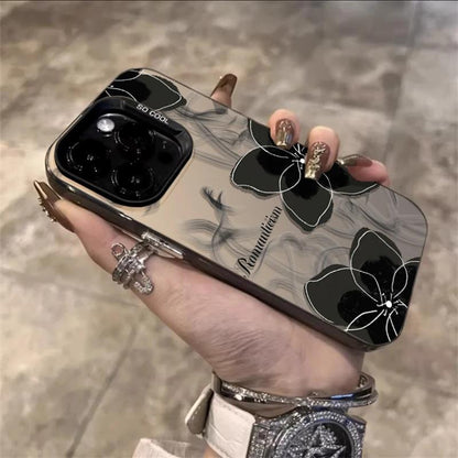 Flower Pattern Drop-Resistant Apple iPhone Case