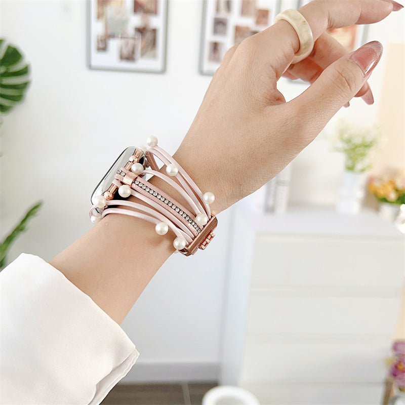 Beads Metal Apple Watch Strap For Her