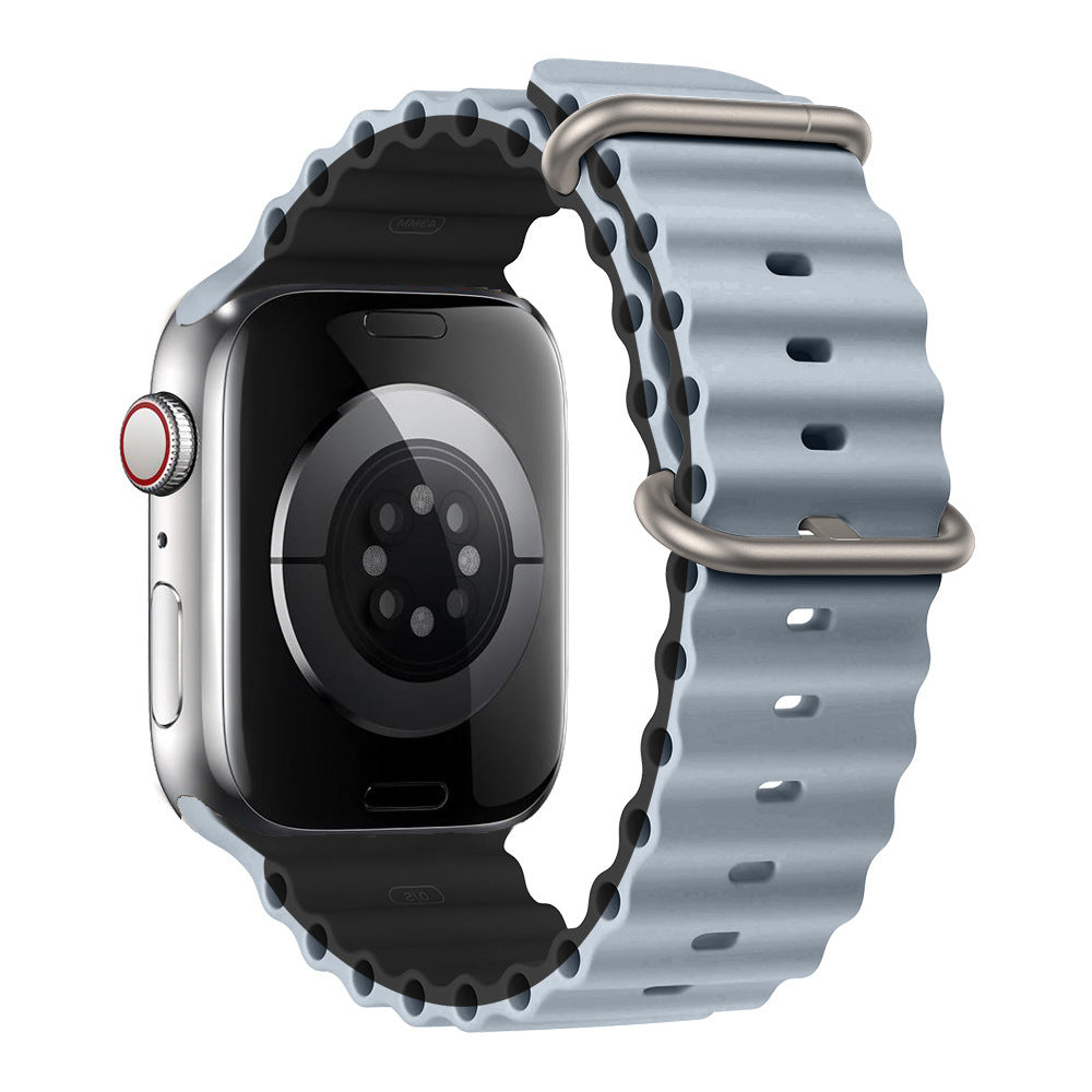 Ocean Ripple Silicone Apple Watch Strap