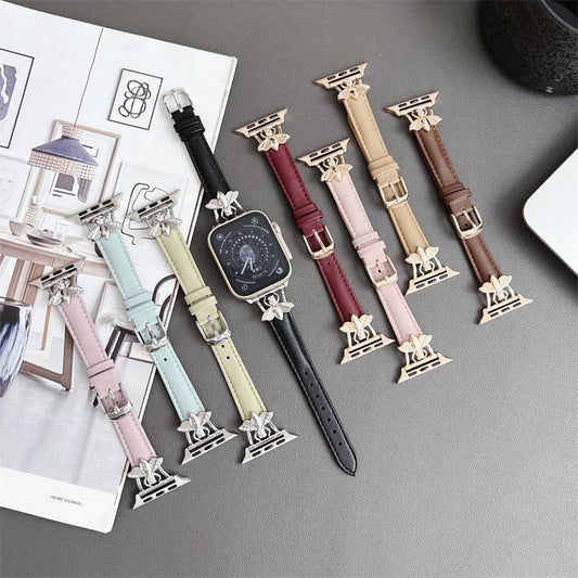 Bee Leather Plain Apple Watch Strap
