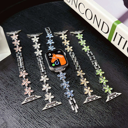 Flower Metal Apple Watch Strap For Her