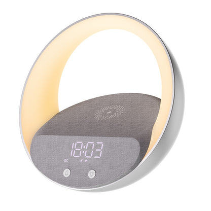 Wake-Up Light with Wireless Charger & Speaker