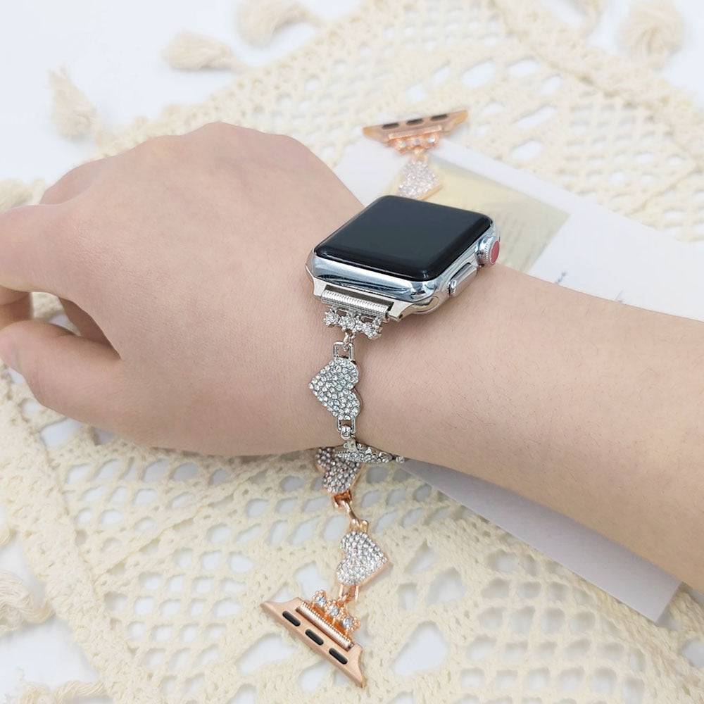 Pearl Stainless Steel Apple Watch Strap For Her
