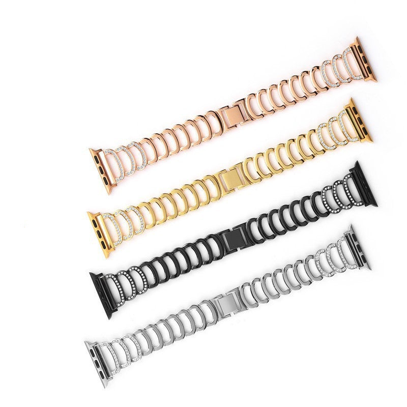 C-shaped Diamond Apple Watch Strap