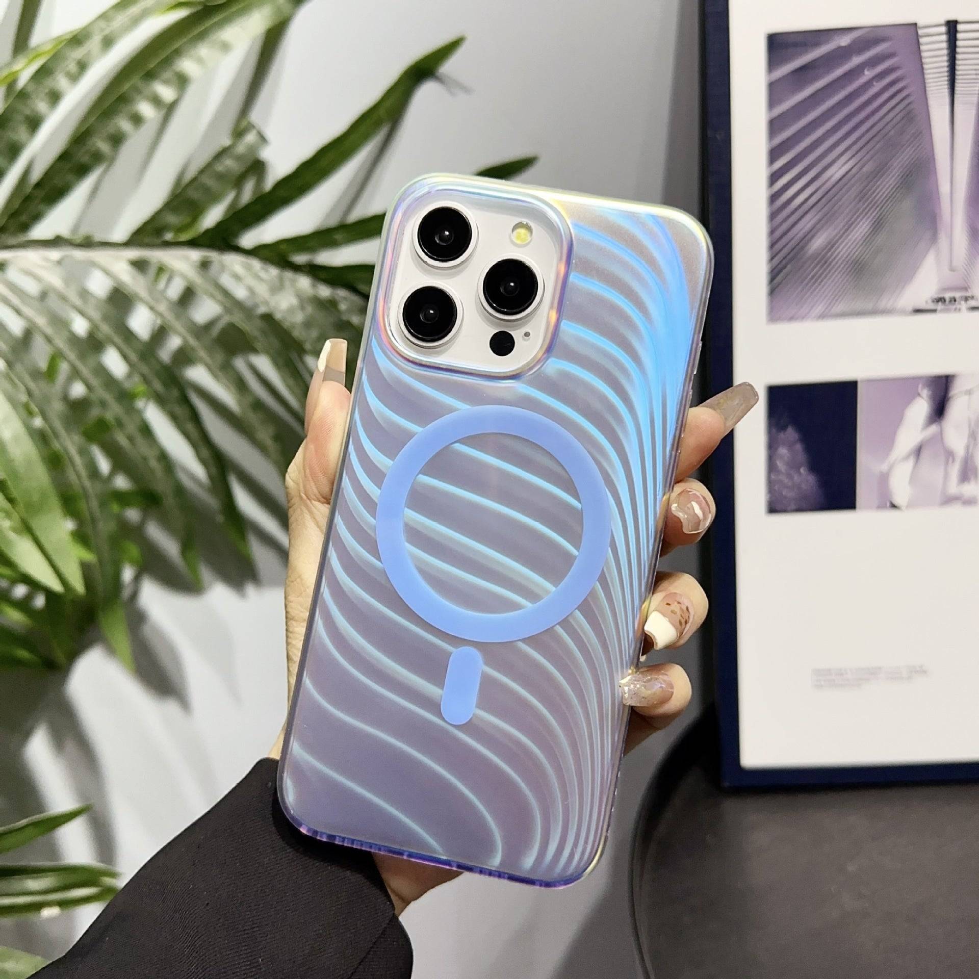 Laser Gradient Frosted Magnetic Apple iPhone Case