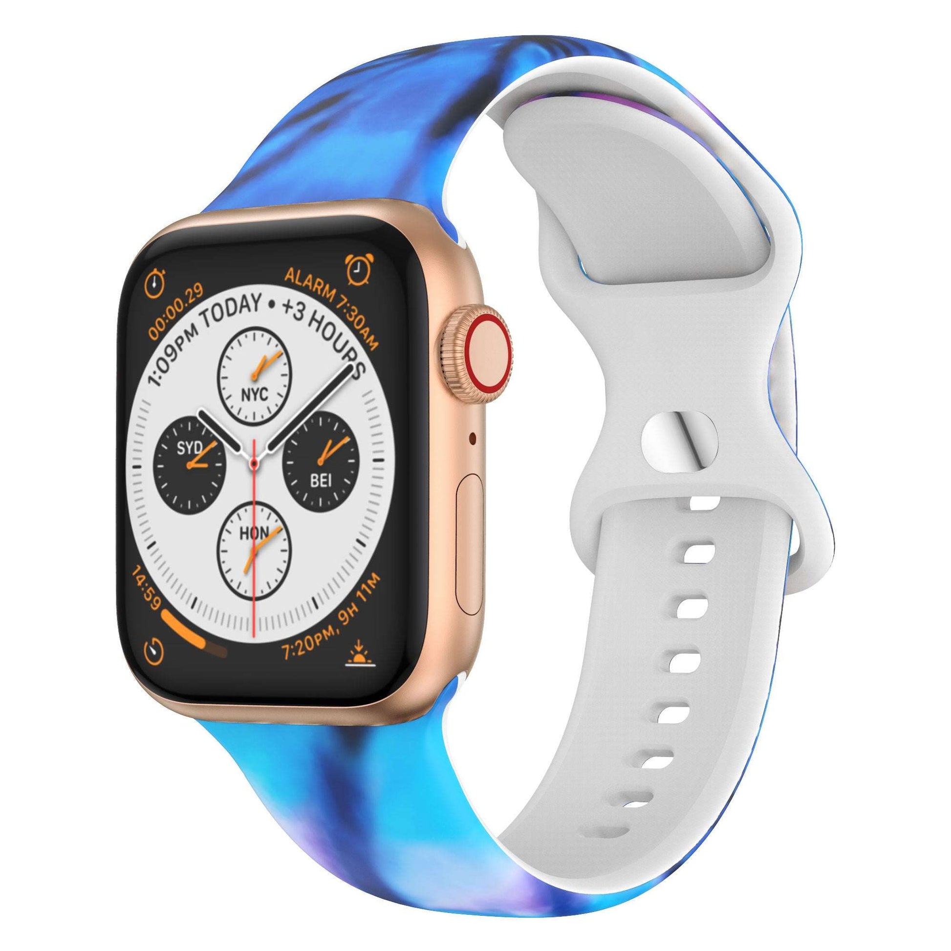 Printed Silicone Apple Watch Strap