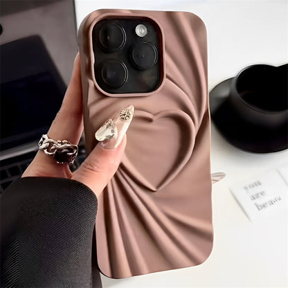 Ruffled Pattern Love Apple iPhone Case