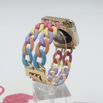 CASYFiE Resin Spliced Metal Apple Watch Strap
