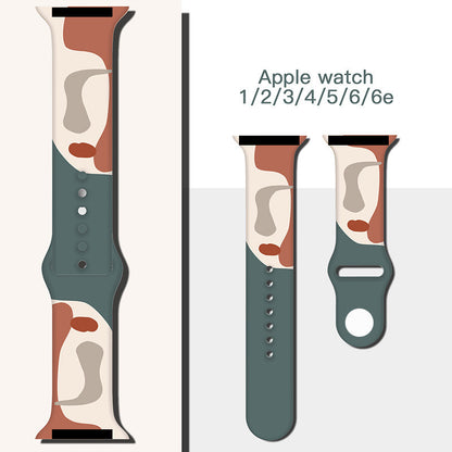 Printed Silicone Apple Watch Strap