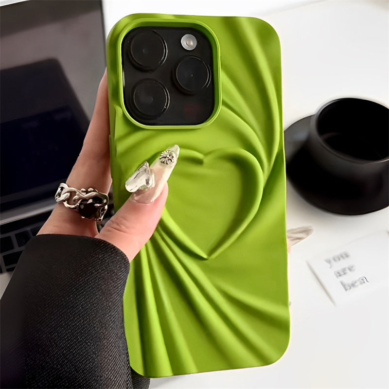 Ruffled Pattern Love Apple iPhone Case