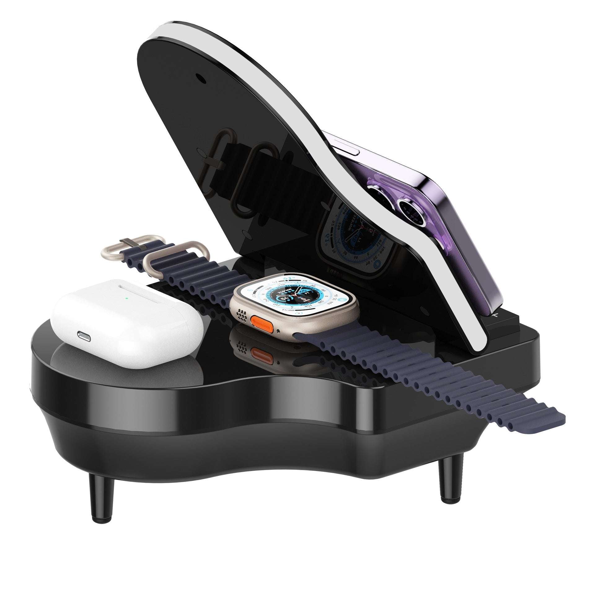 Piano Wireless Charger With Mobile Phone Holder