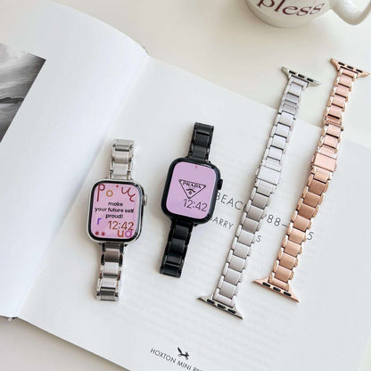 CASYFiE Texture Stainless Steel Apple Watch Strap