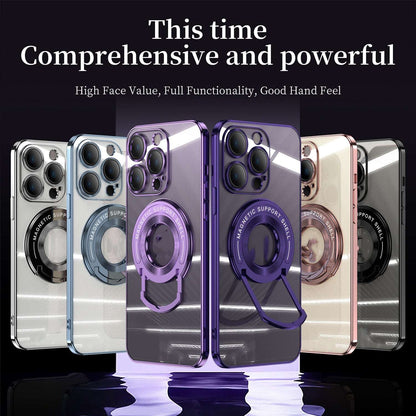 Electroplated Magnetic One Piece Bracket iPhone Case