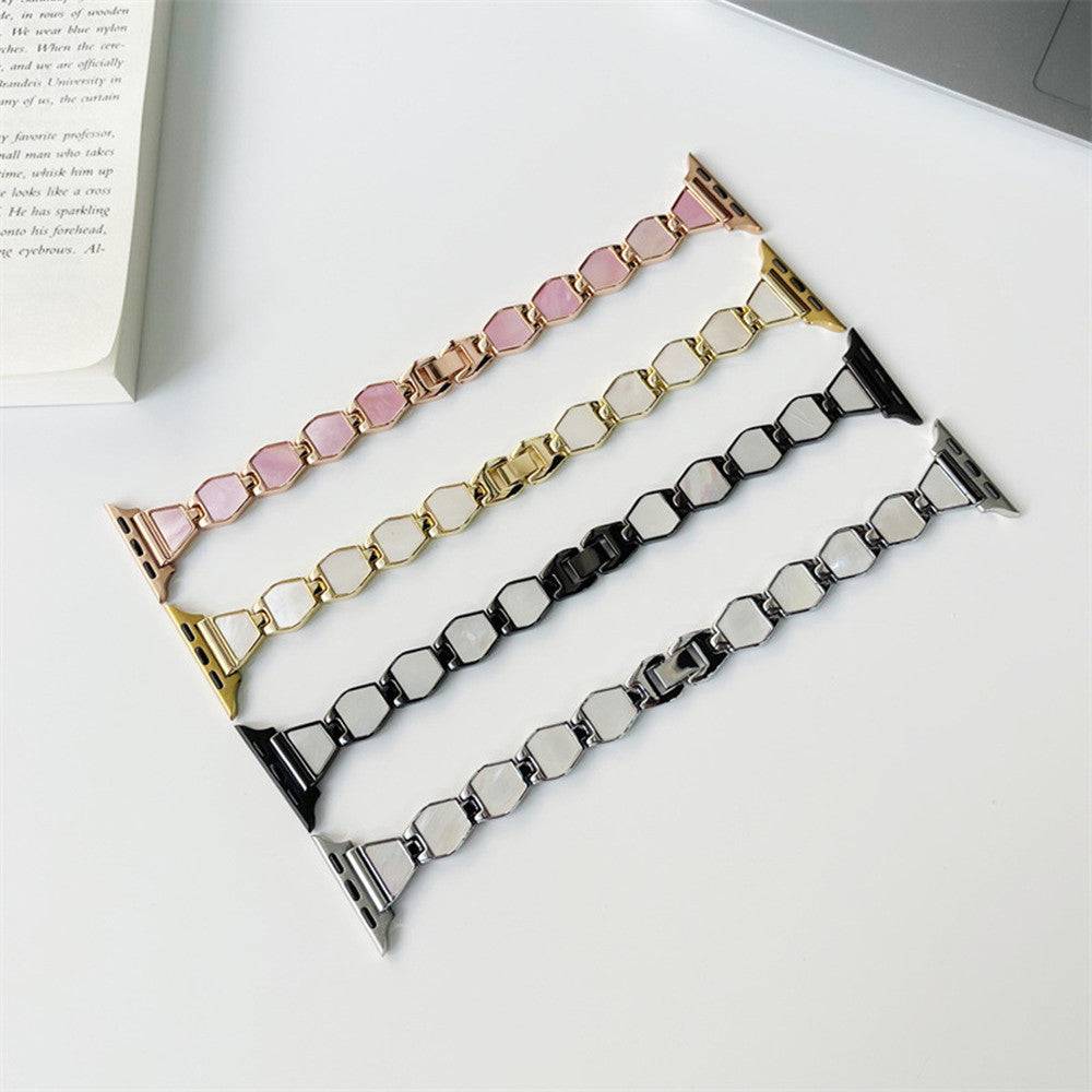 Metal Shell Hexagon Apple Watch Strap For Her