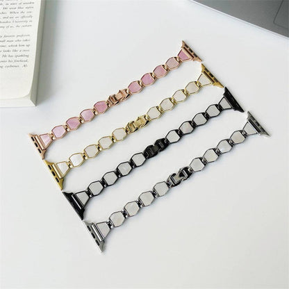 Metal Shell Hexagon Apple Watch Strap For Her